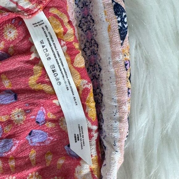 Intimately Free People Gypsy Rayon Asymmetrical Double VNeck Trapeze Dress Sz XS - Picture 7 of 8